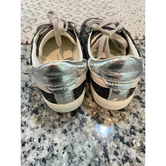 Dolce Vita Nino Charcoal Embossed Snake Print Sneaker Shoes SIZE 7 - Picture 5 of 7